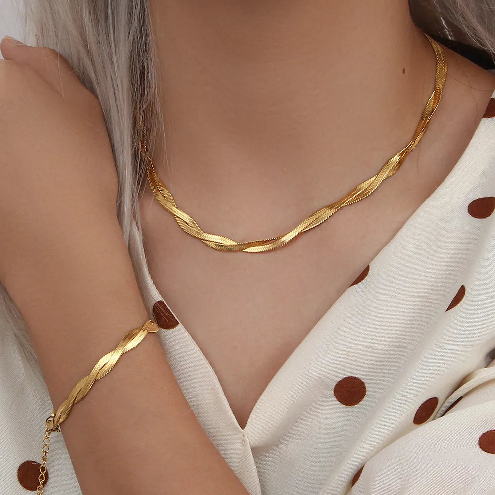 Chain Necklace & Bracelet Set