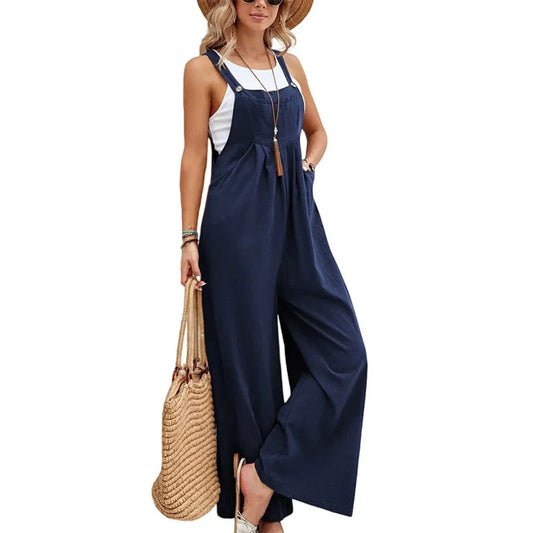 Loose Fit Wide Leg Baggy Overalls Jumpsuit