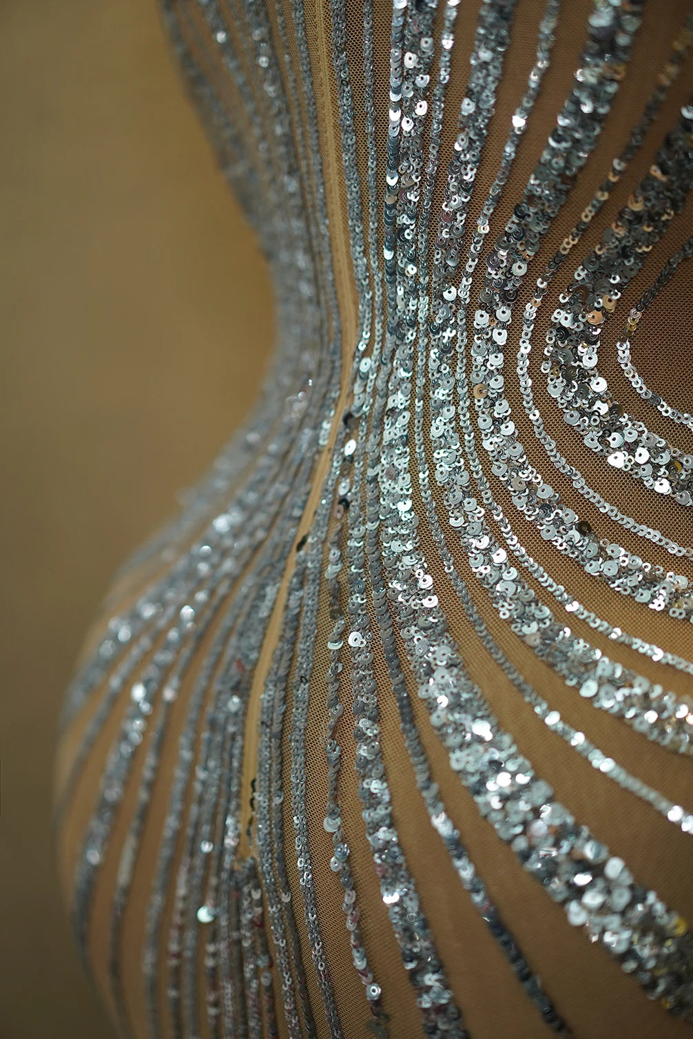 Transparent Diamond Mini Dress