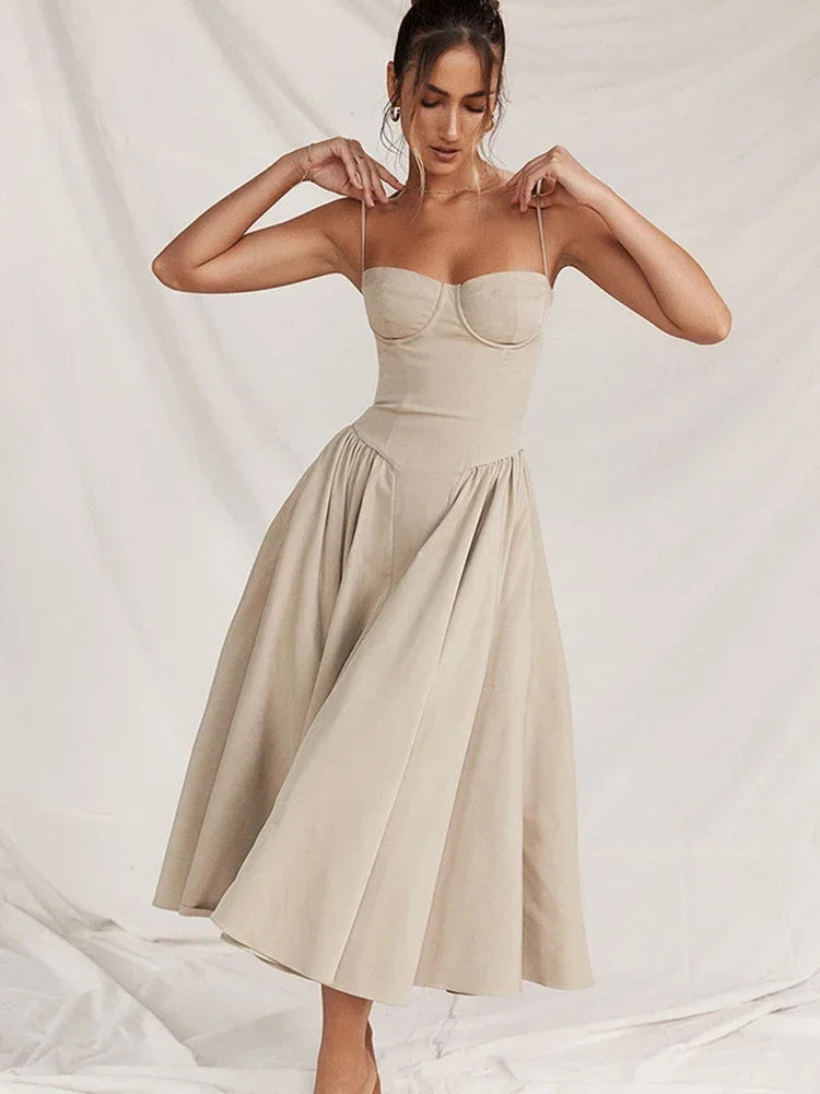 Elegant Midi A-Line Dress
