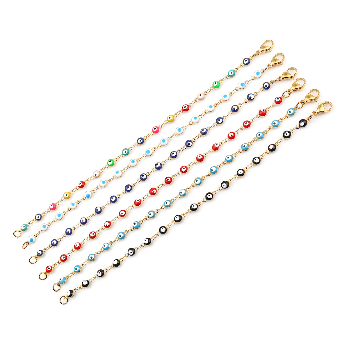 Multicolor Evil Eye Anklet