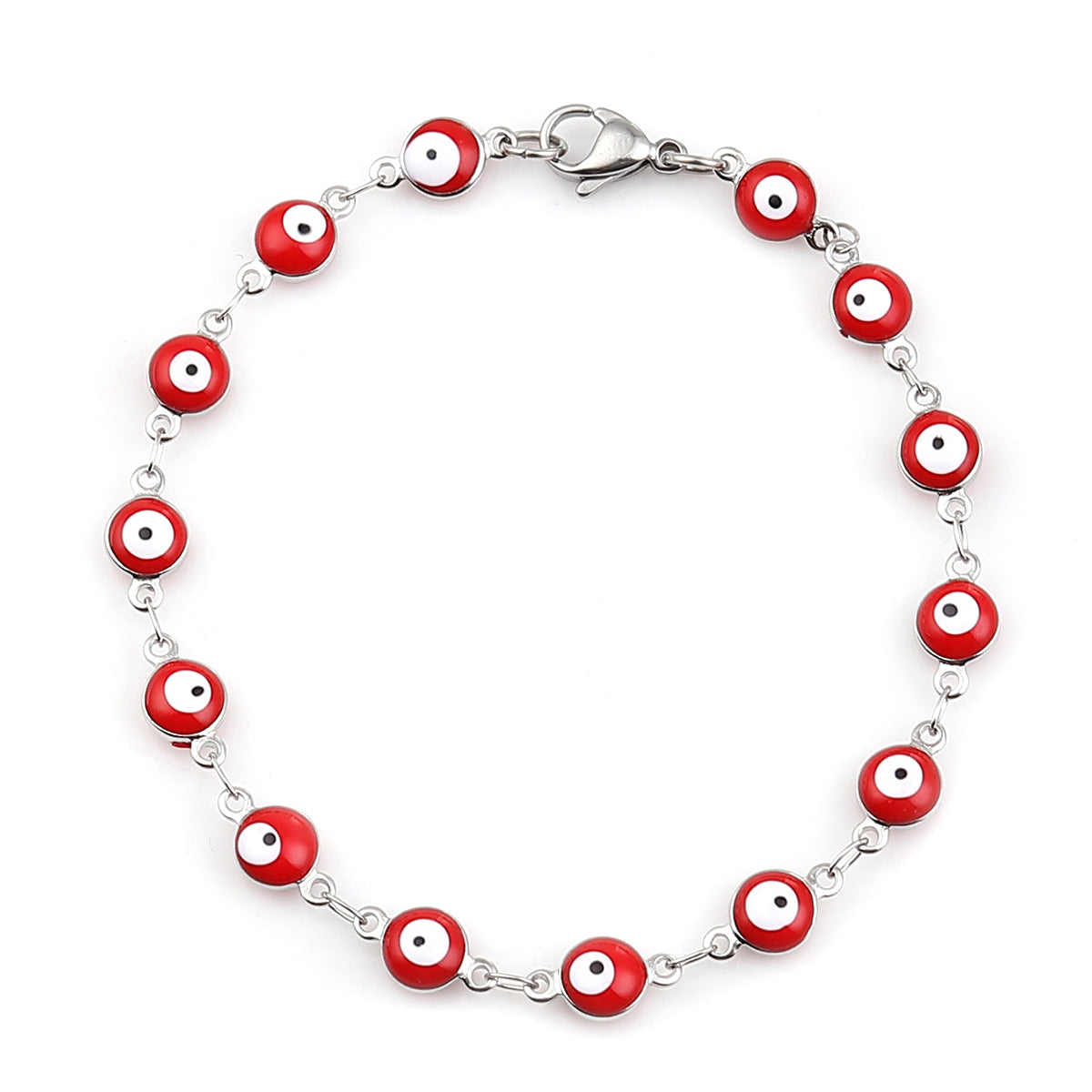 Multicolor Evil Eye Anklet