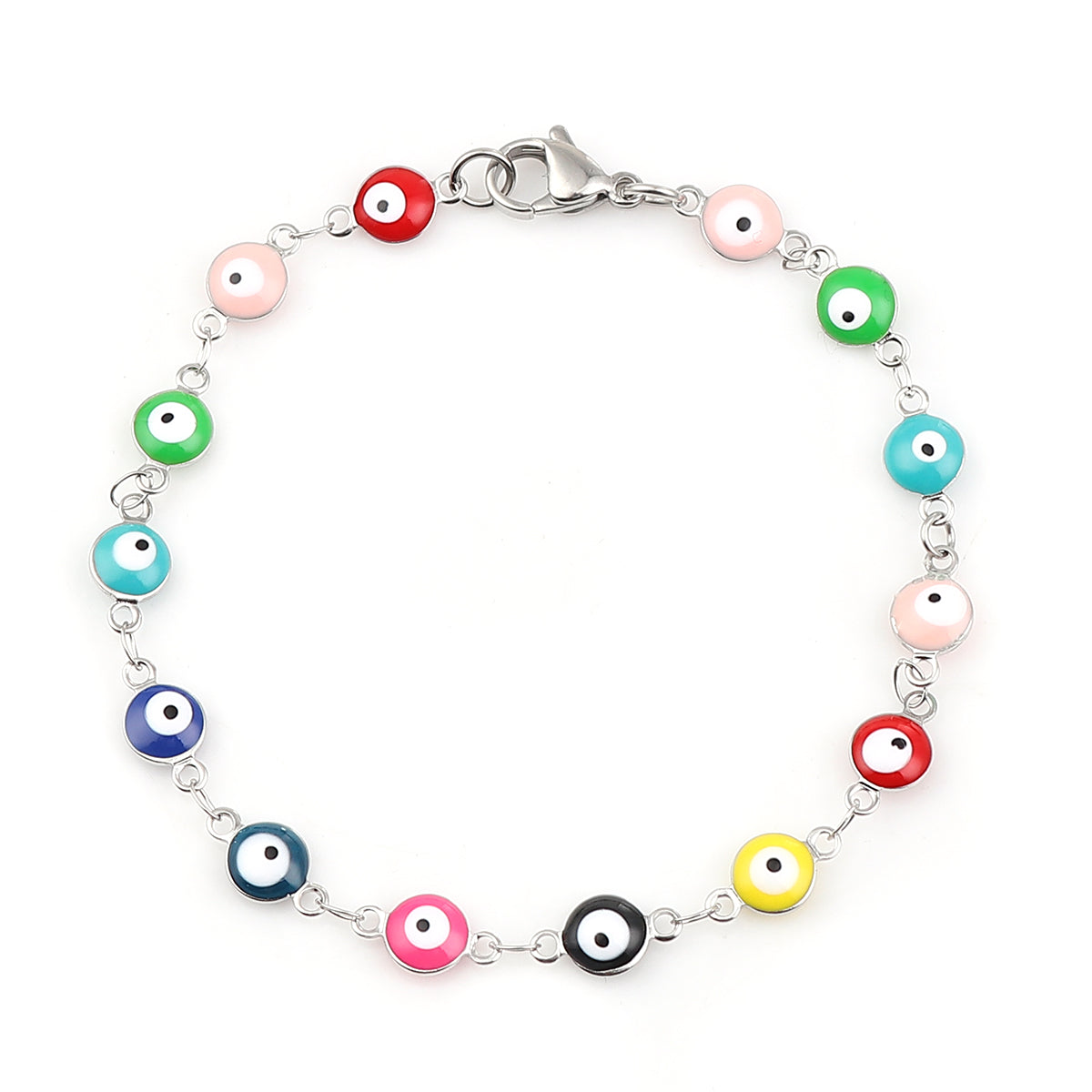 Multicolor Evil Eye Anklet