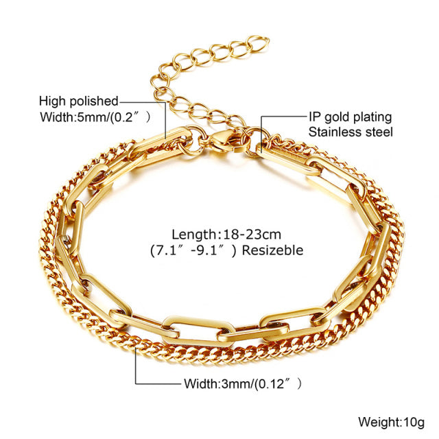 Thick Chain Link Bracelets