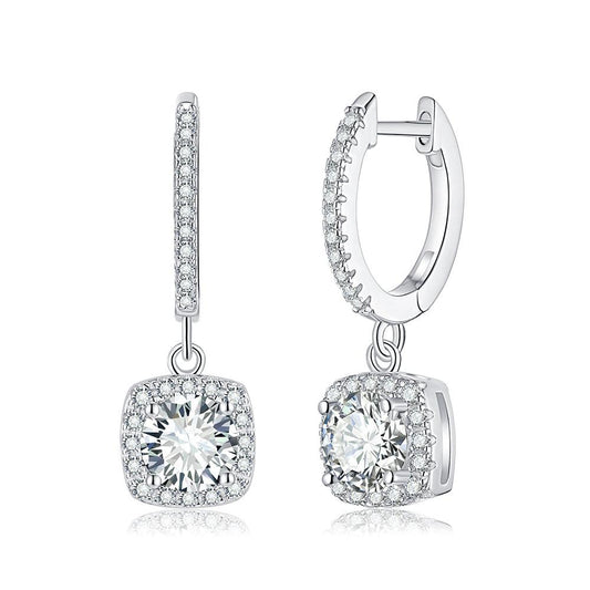 Color Moissanite Drop Earrings - SHANIRE